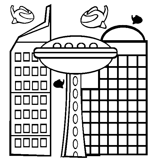 Free Cities Coloring Pages